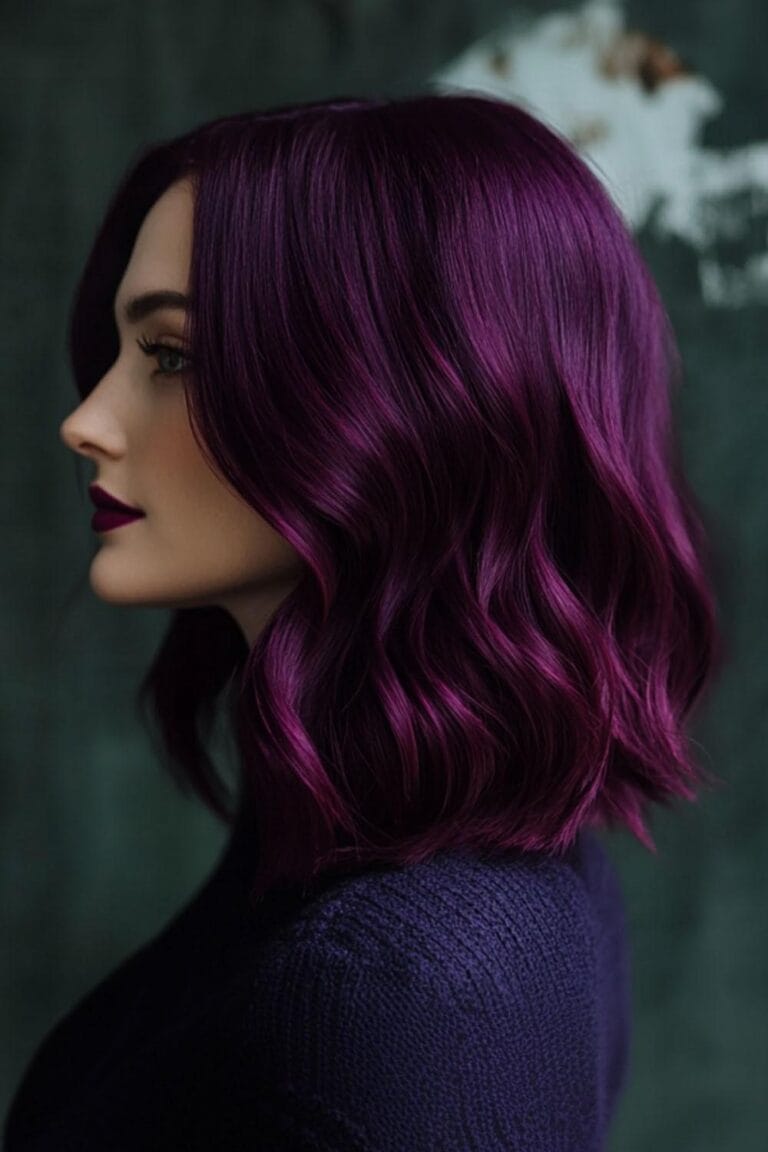 Plum to Wine: Finding Your Perfect Burgundy Hair Shade Aubergine