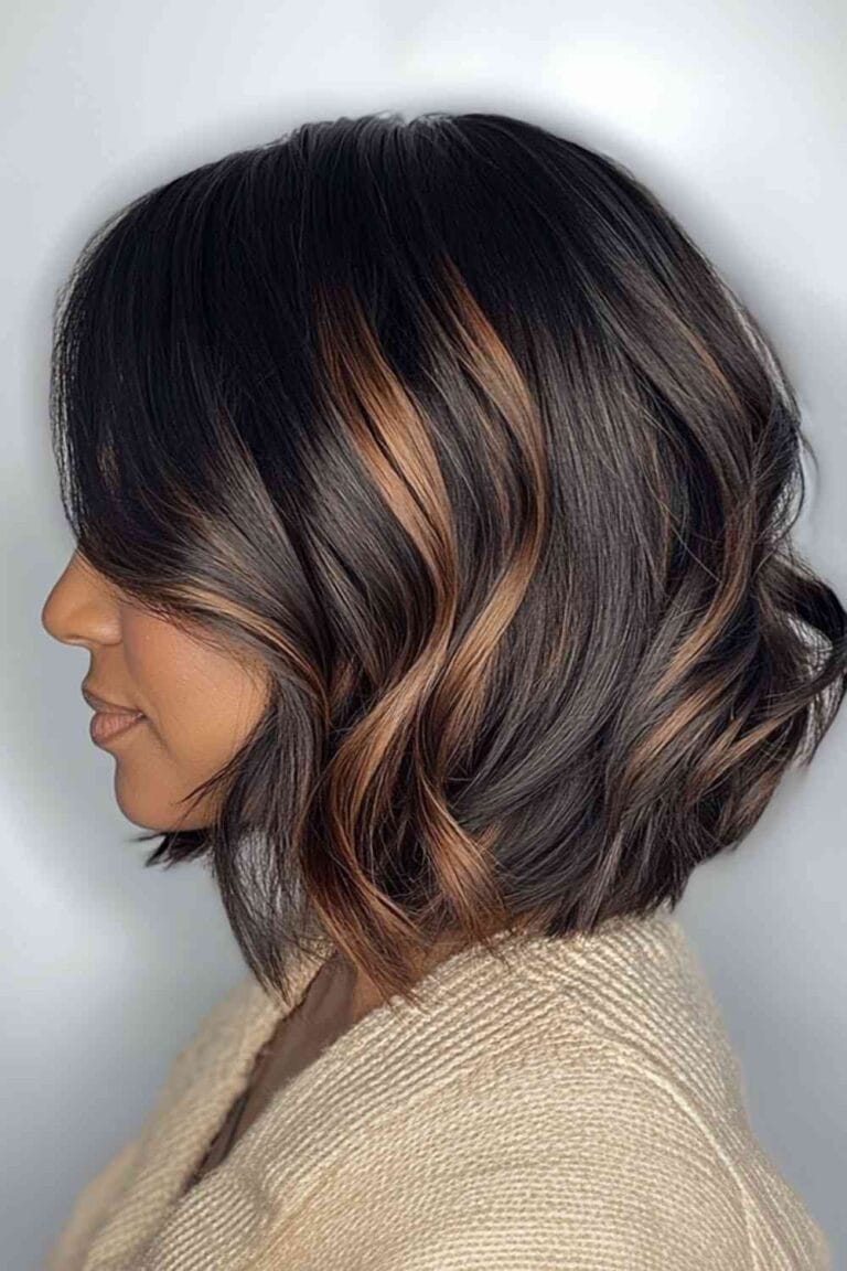 Trending Highlight Colors for Black Hair in 2025 Espresso brown balayage with a classic