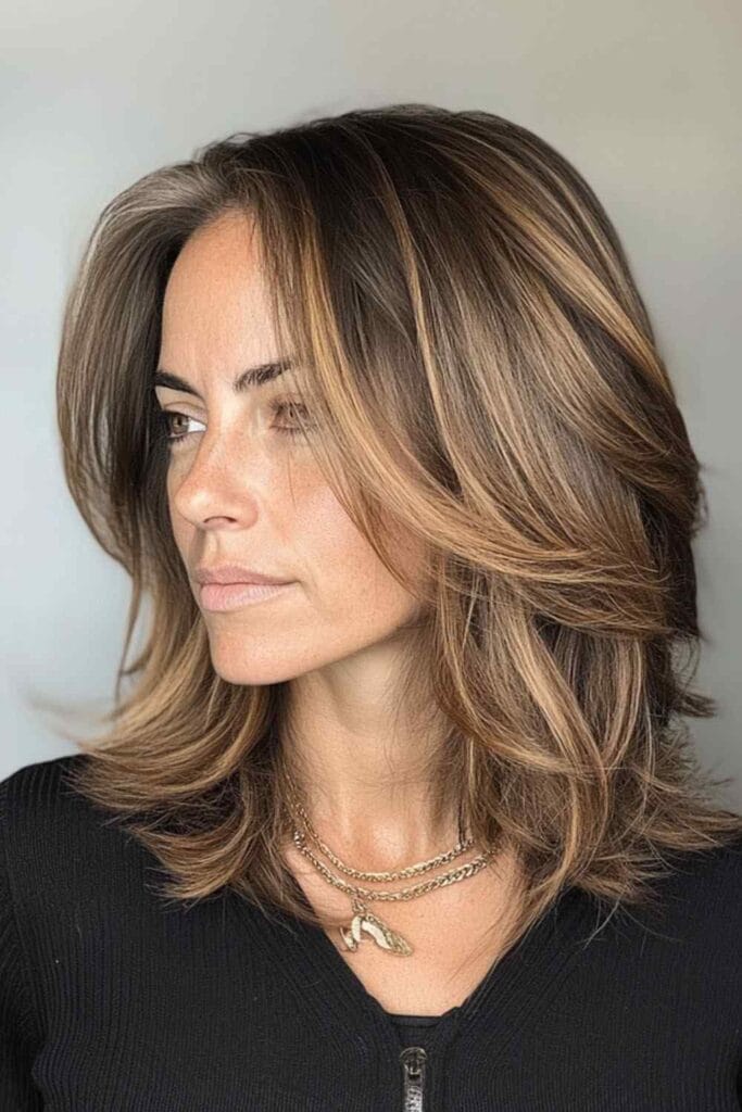 medium length layered haircuts