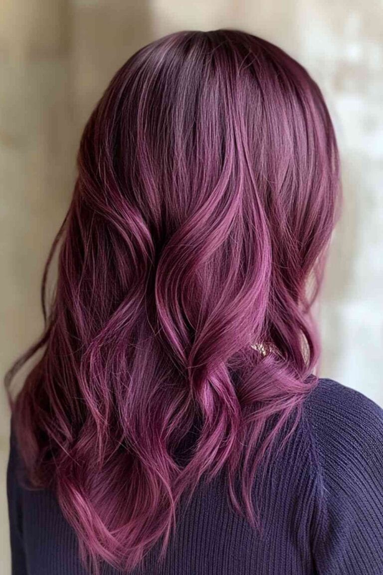 Plum to Wine: Finding Your Perfect Burgundy Hair Shade Violet Wine 1