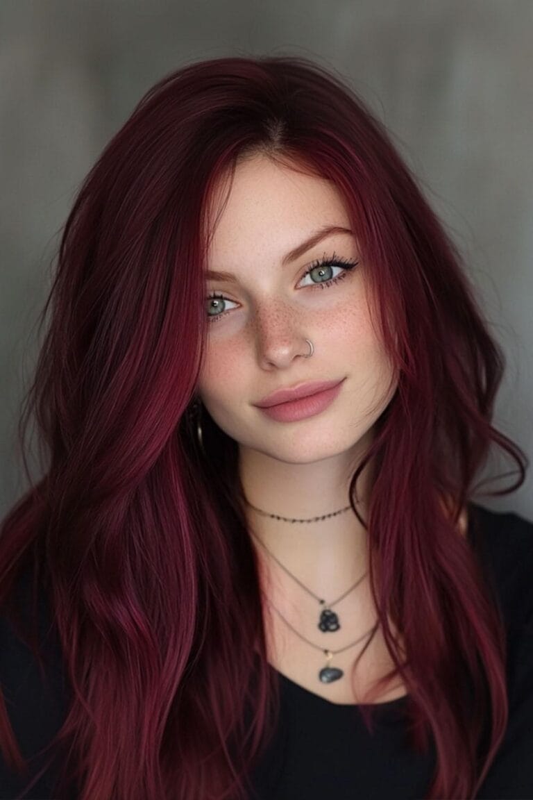 Plum to Wine: Finding Your Perfect Burgundy Hair Shade Warm Burgundy Hair