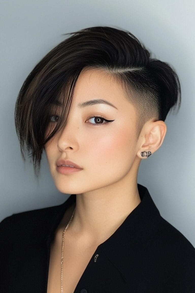 Asian Women's Short Hairstyles to Try for a Stunning New Look Asymmetrical Bob with Undercut
