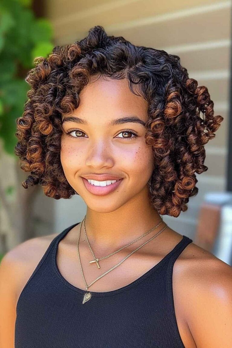 Brunette Curly Hairstyles to Inspire Your Next Hair Makeover Bantu Knot Out
