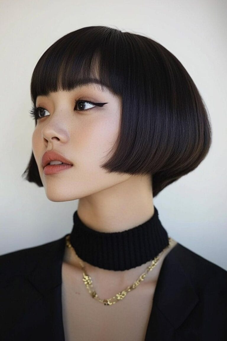 Asian Women's Short Hairstyles to Try for a Stunning New Look Classic Bowl Cut Modernized