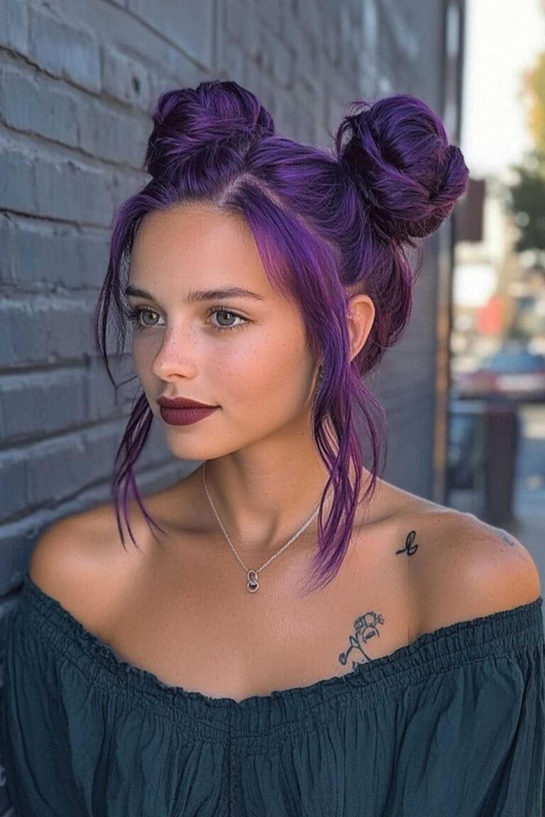 Stylish: Trending Summer Hair Looks for 2025 Half Up Space Buns hair