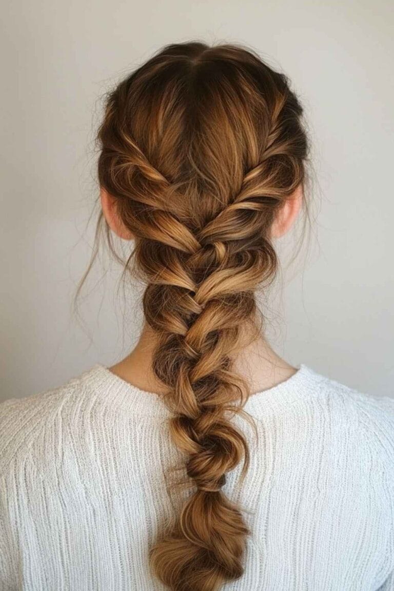 Curly Hairstyles for Effortless Daily Looks Loose French Braid with Curls