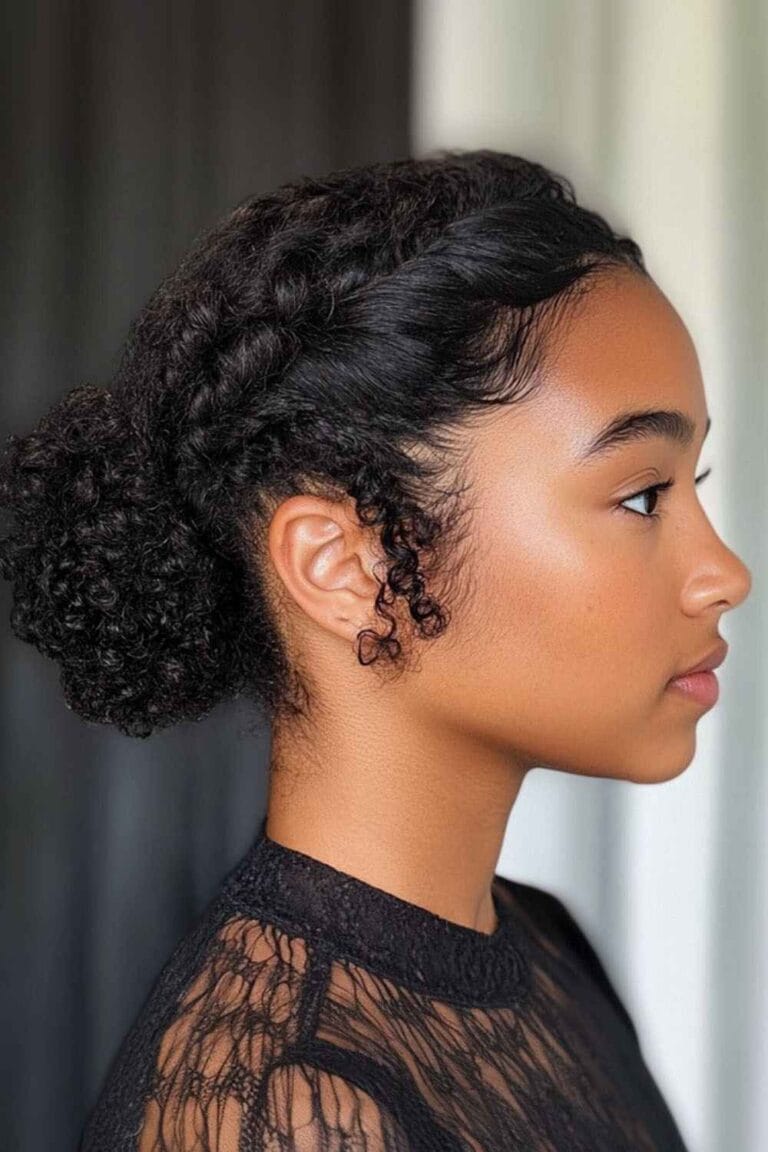 Curly Hairstyles for Effortless Daily Looks Low Curly bun