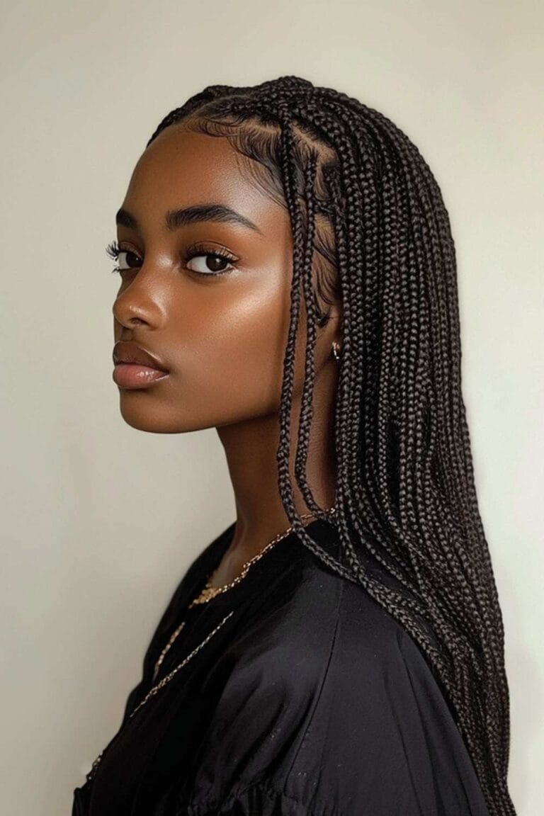 Stylish: Trending Summer Hair Looks for 2025 Mini Braids Throughout Loose Hair