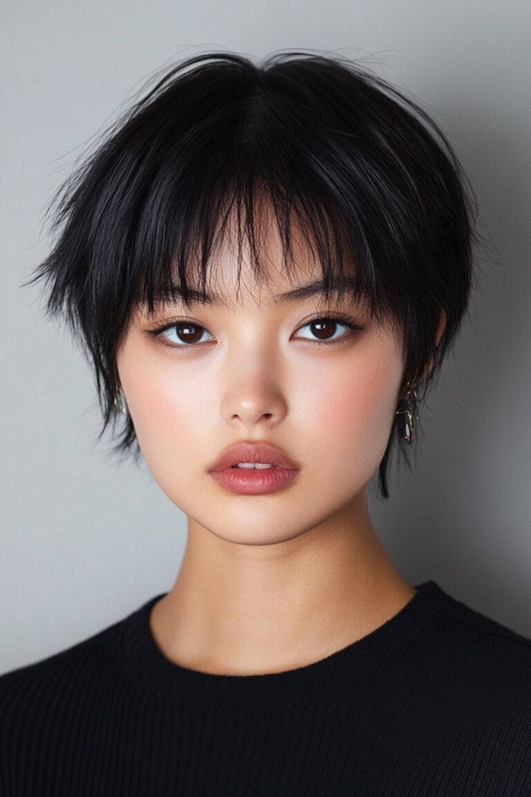 Asian Women's Short Hairstyles to Try for a Stunning New Look Short Hair with Micro Bangs