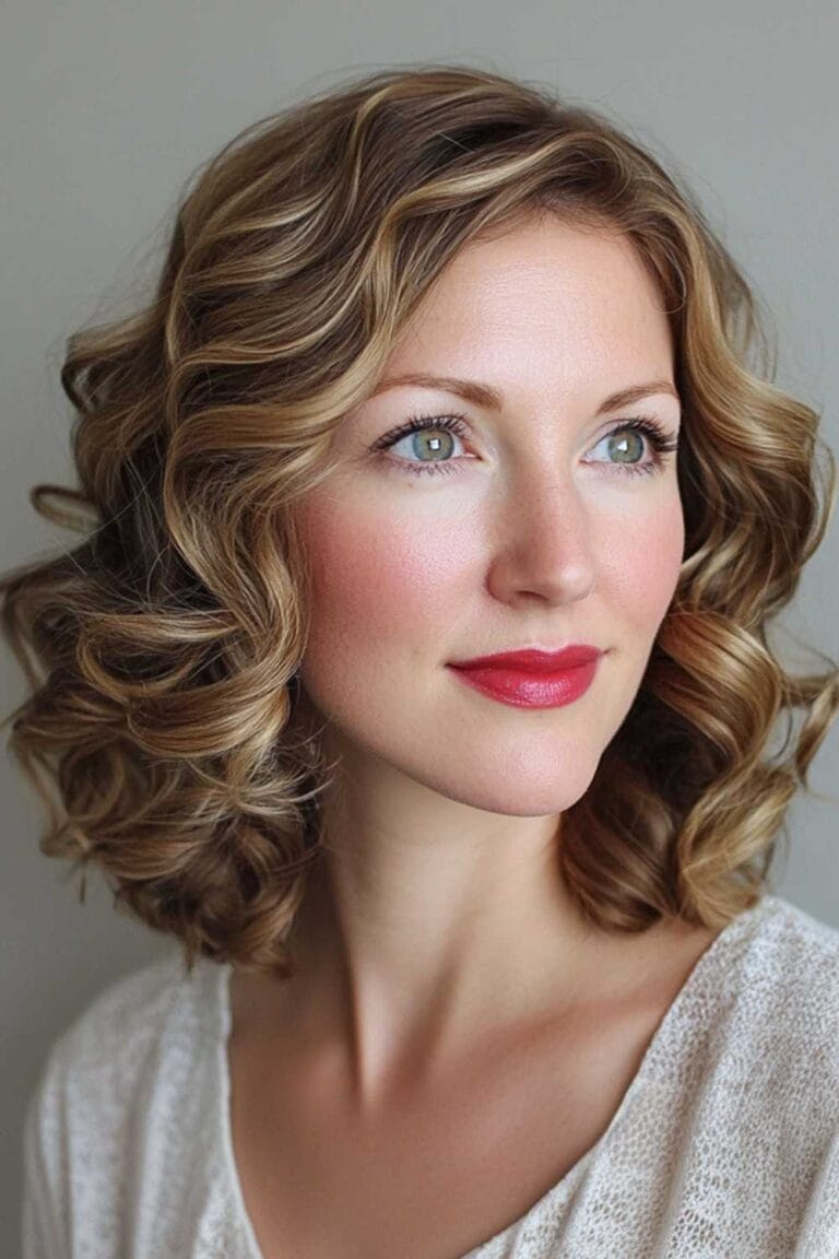 Mom Hairstyles on Busy Days: Easy & Quick Side Swept Curls Using a Curling Wand