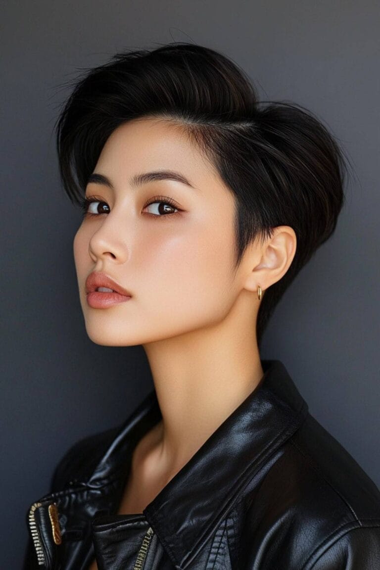 Asian Women's Short Hairstyles to Try for a Stunning New Look Slicked Back Short Hair