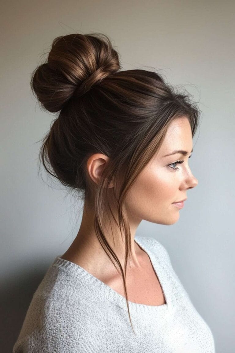 Mom Hairstyles on Busy Days: Easy & Quick Sock Bun Mom Hairstyles Nothing Fails