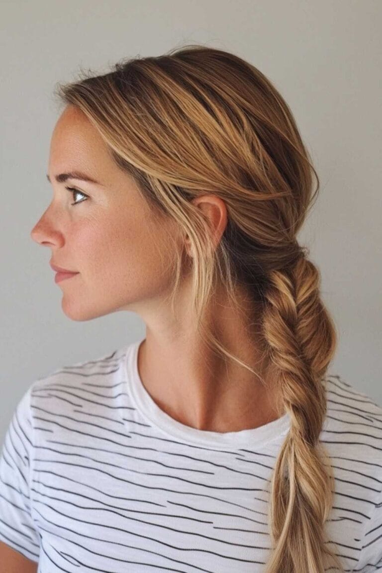 Mom Hairstyles on Busy Days: Easy & Quick The Lazy Day Side Braid