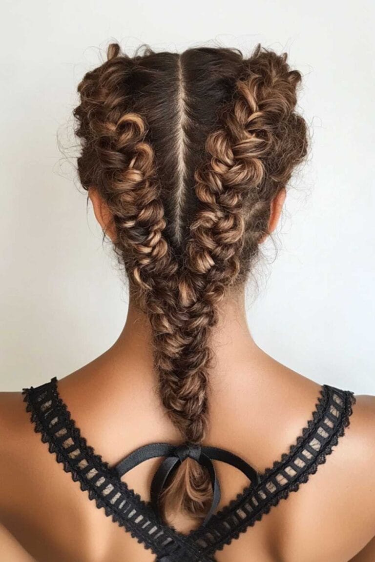 Curly Hairstyles for Effortless Daily Looks corset french braids looks