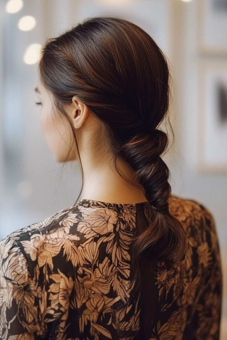 Mom Hairstyles on Busy Days: Easy & Quick lowponytailwithtwist