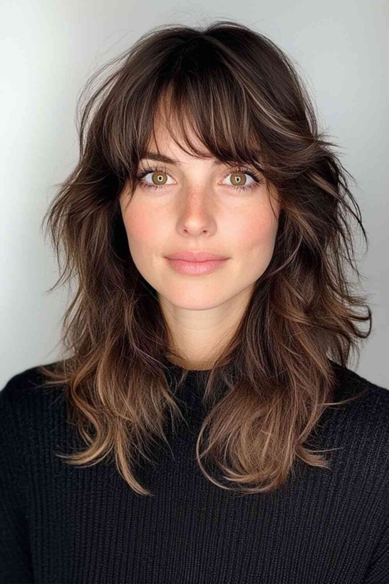 Trending Choppy Haircuts for Every Hair Type shaggy Choppy Layers with Bangs