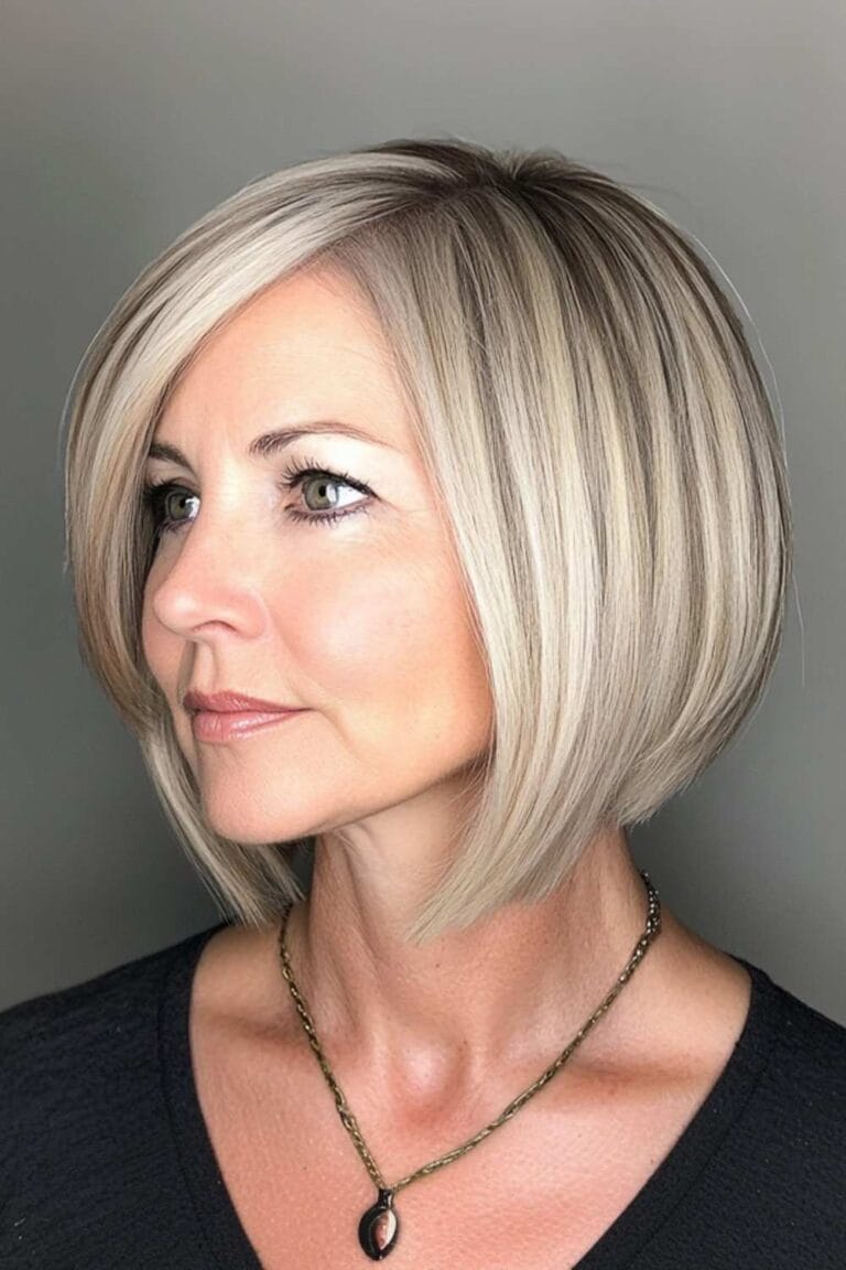 Haircuts for Women Over 50 That Look Amazing Angled Collarbone Bob Haircut for