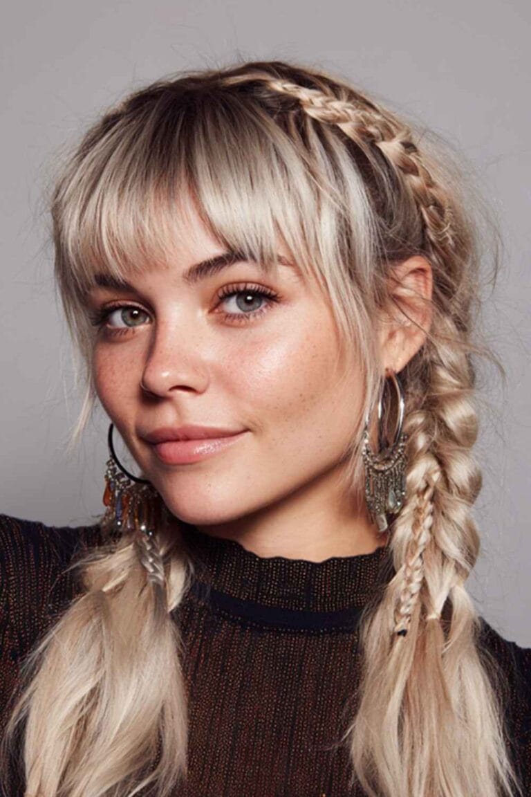 Trendy Hairstyles With Bangs to Try in 2025 Braided Bangs