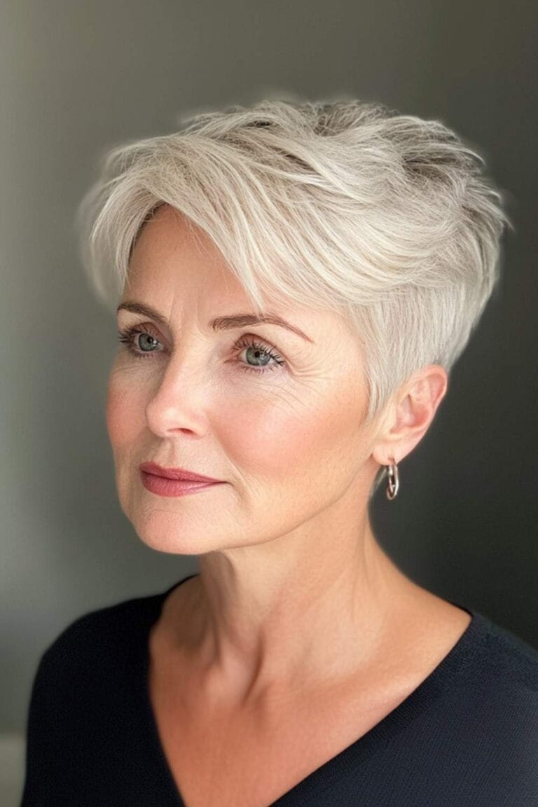 Haircuts for Women Over 50 That Look Amazing Pixie with Crown Volume