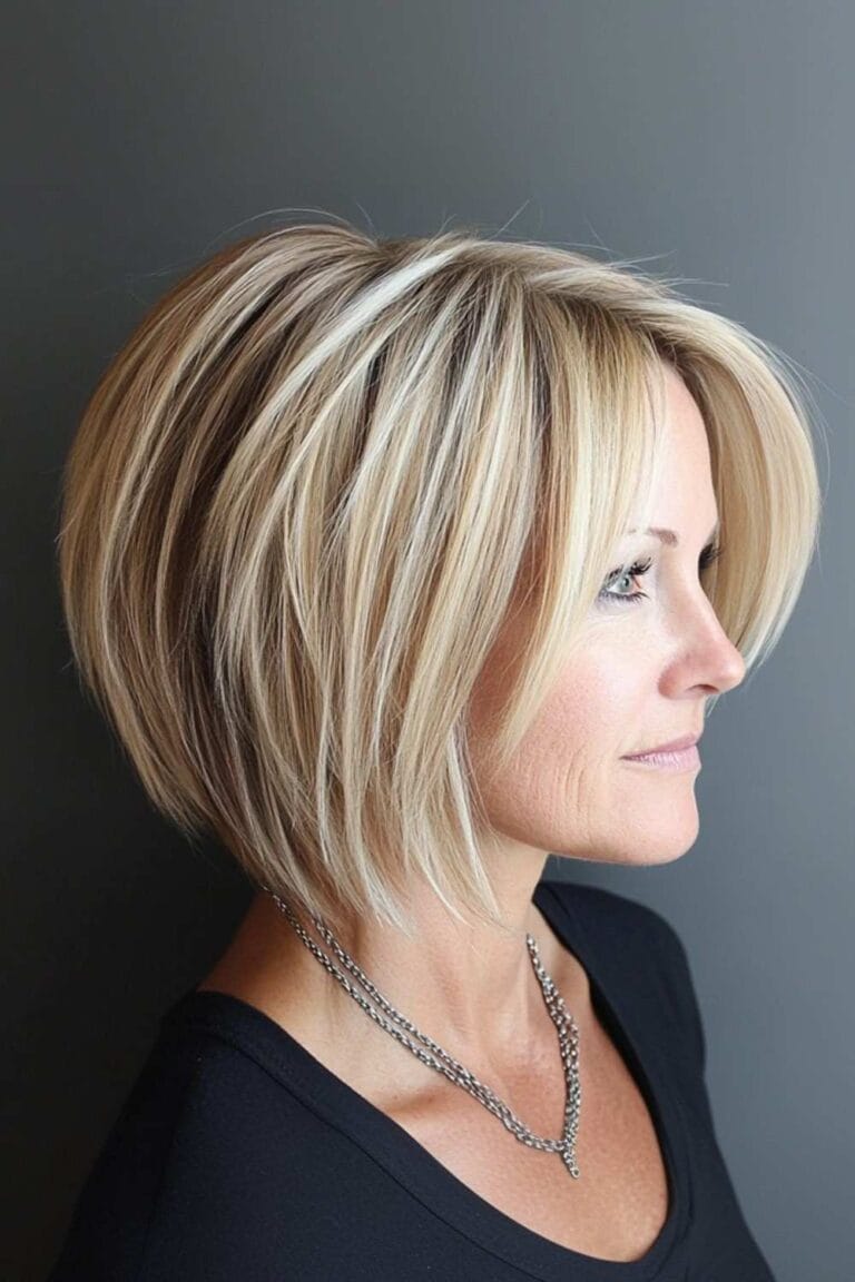 Haircuts for Women Over 50 That Look Amazing Short Bob with Stacked Back