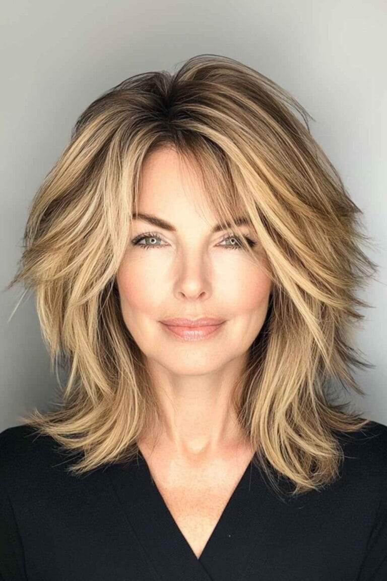 Haircuts for Women Over 50 That Look Amazing Shoulder Length with Wispy Layers