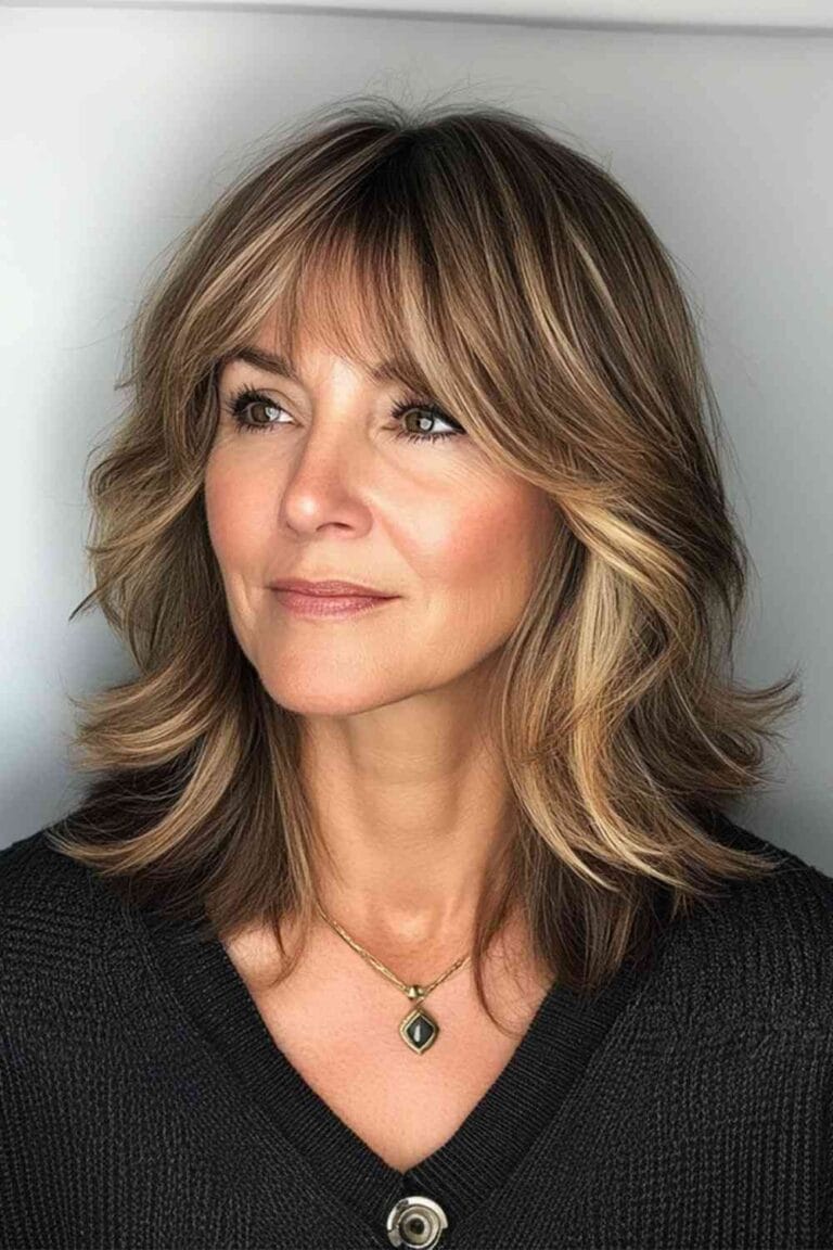 Haircuts for Women Over 50 That Look Amazing Shoulder Length with cutainbangs