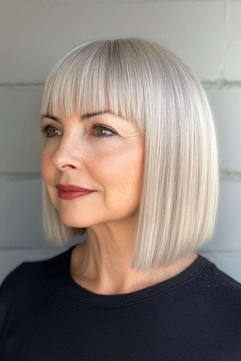 Haircuts for Women Over 50 That Look Amazing shoulder grazingbluntcut